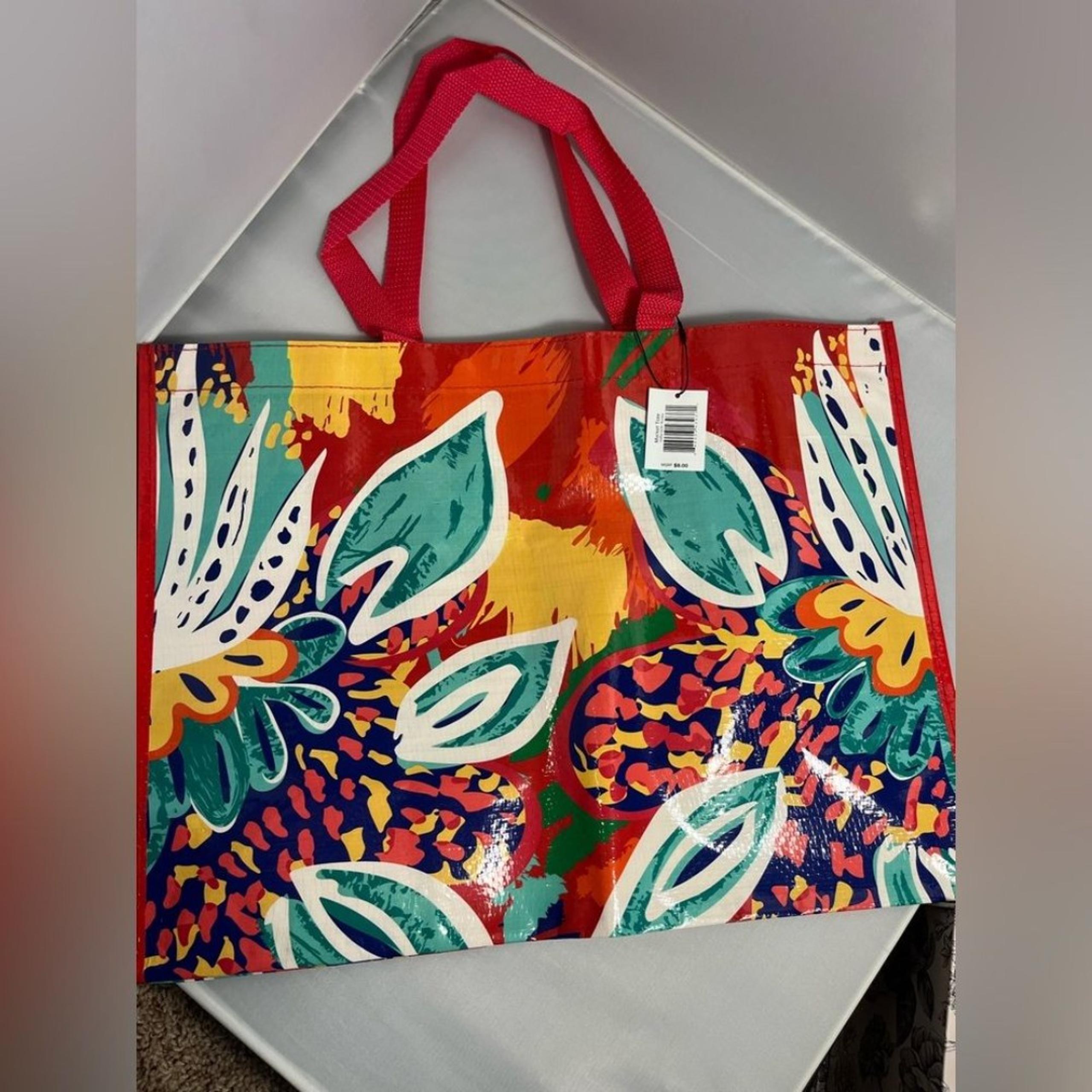 NWT Vera Bradley Colorful Floral Market Tote Bag in Rumba
