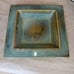 Irish Artisan Potter Colm De Ris Rare Emerald Wall Hanging/ Square Dish