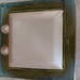 Irish Artisan Potter Colm De Ris Rare Emerald Wall Hanging/ Square Dish