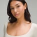 Lululemon Wundermost Squareneck Bodysuit in Mojave Tan M