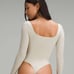 Lululemon Wundermost Squareneck Bodysuit in Mojave Tan M