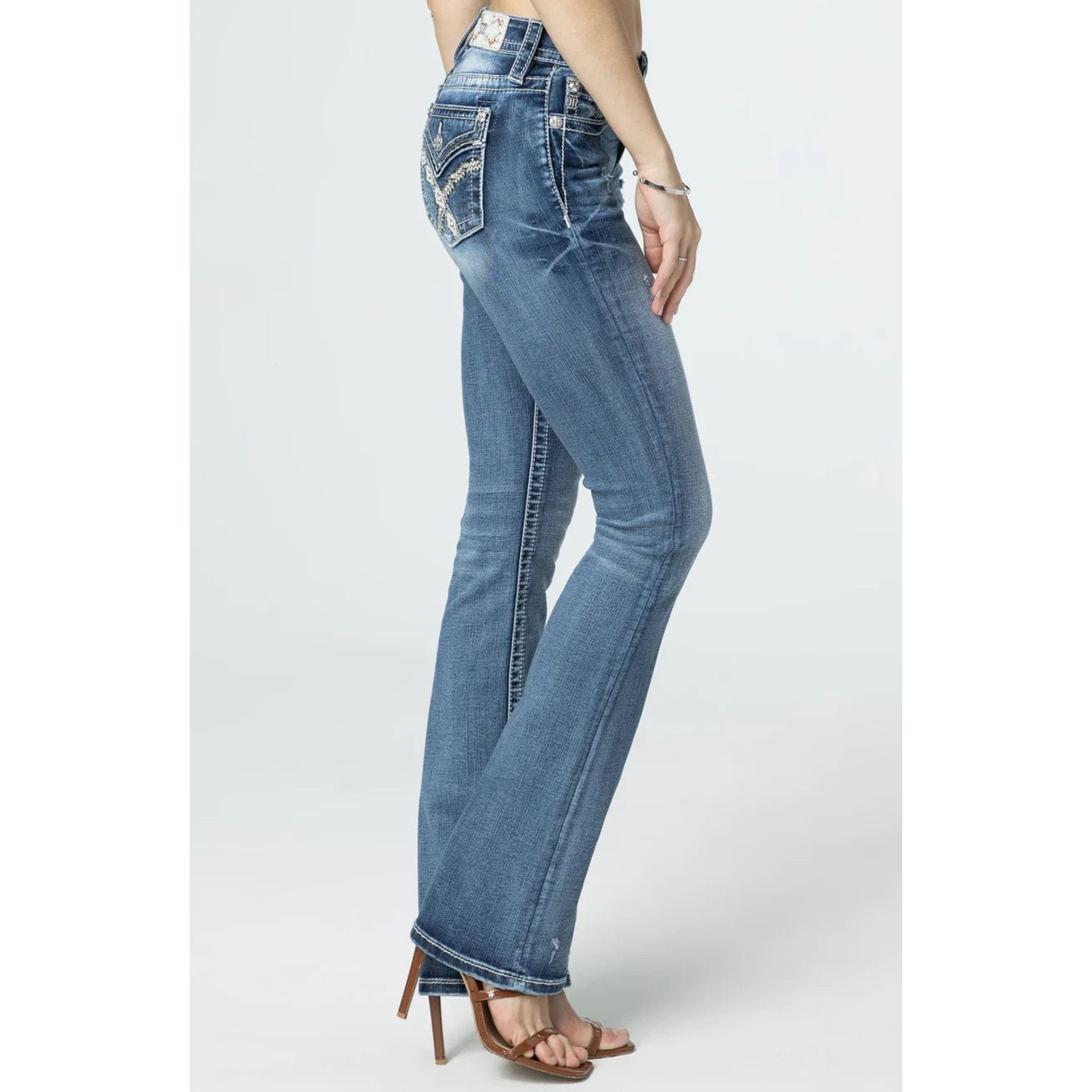 NWT Miss Me Woven Mid Rise Flare Jeans - 30 waist