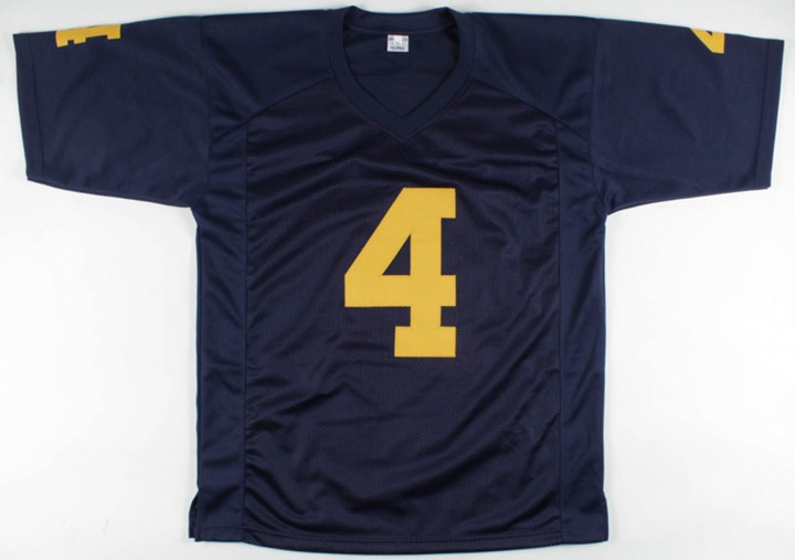 Framed 21 x 16 NICO COLLINS SIGNED COLLEGE JERSEY MICHIGAN Wolverines JSA
