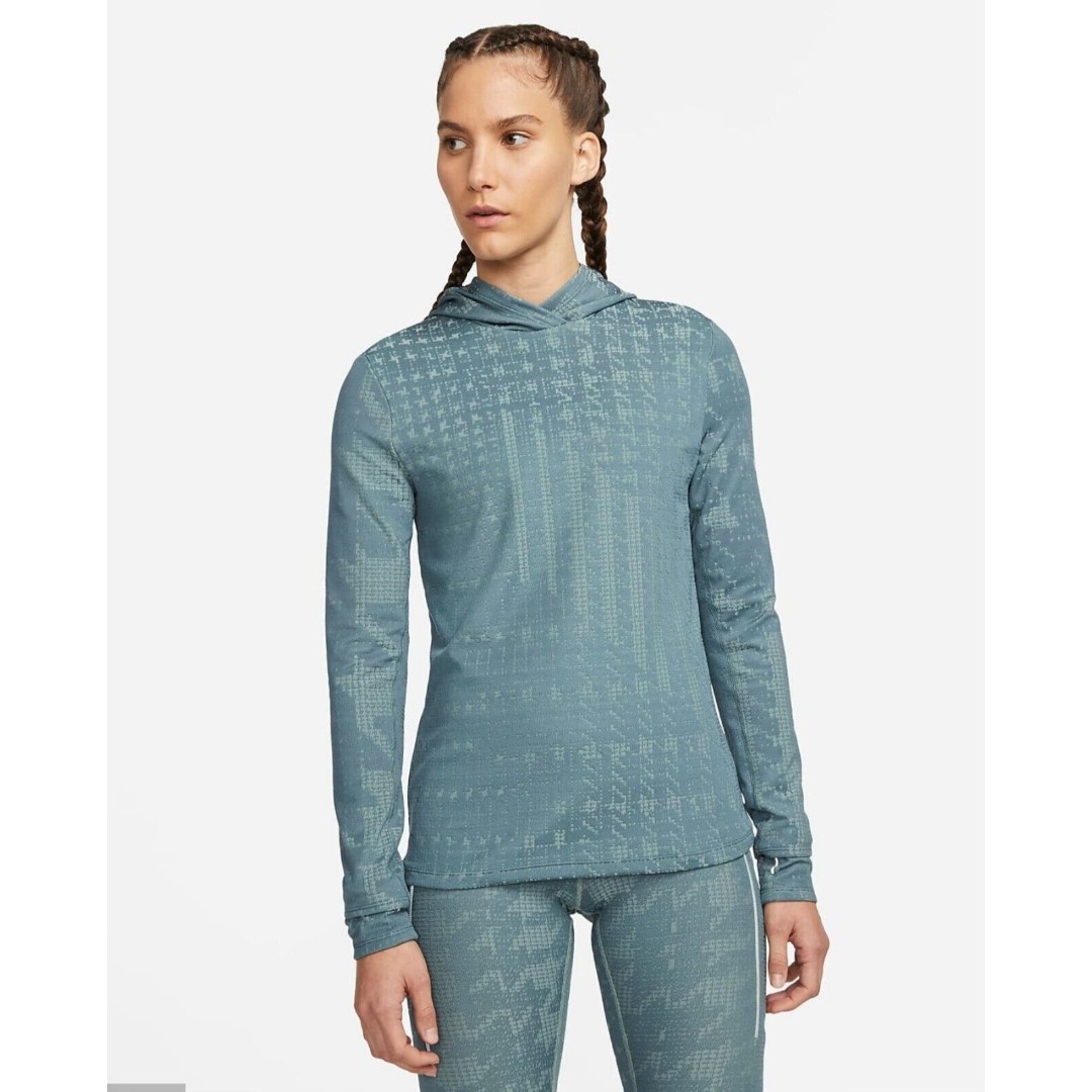 NWT100 Nike Dri-FIT ADV Women's Long-Sleeve Running Light Hoodie DD6791-357 L