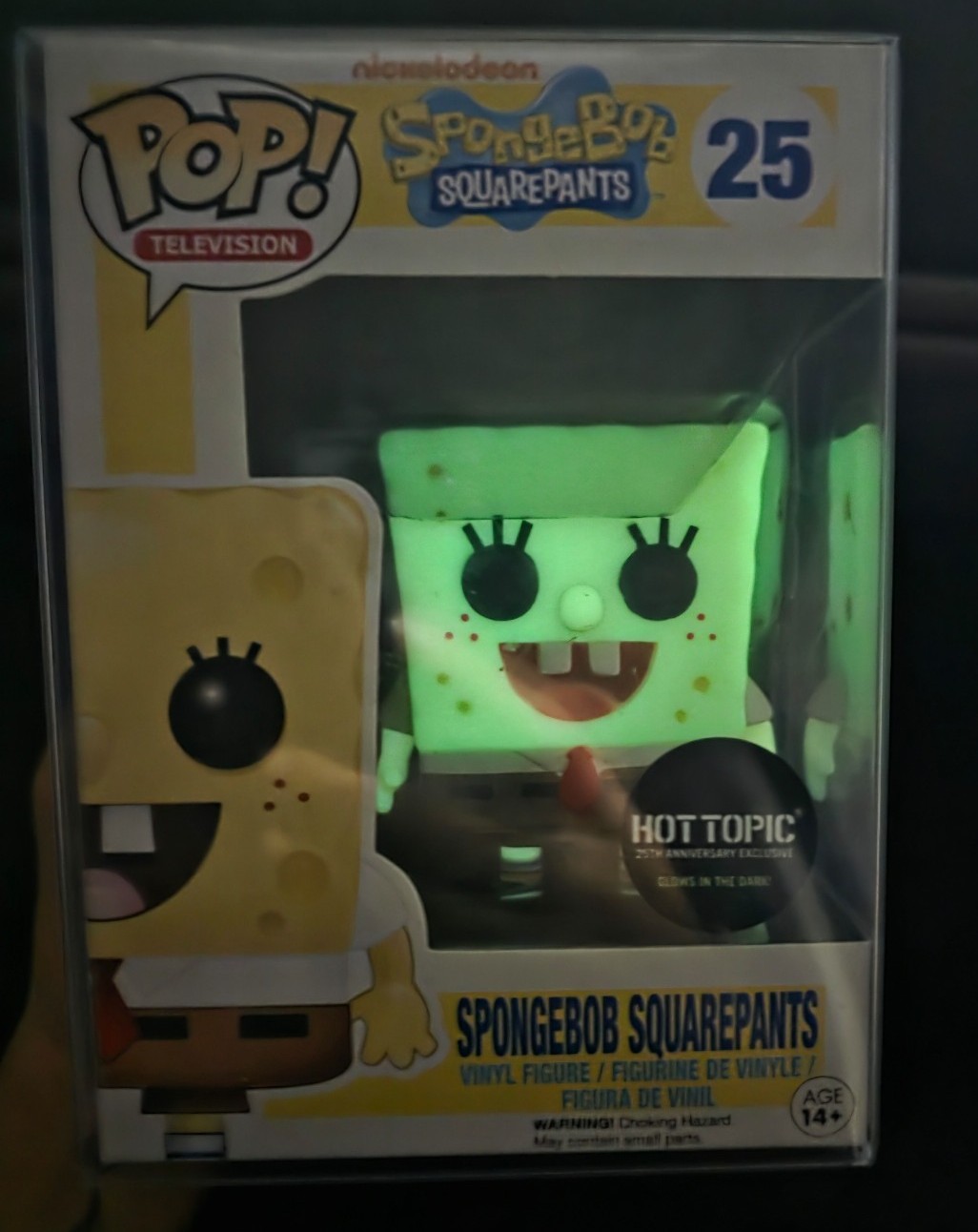 SpongeBob SquarePants Funko Pop GITD Hot Topic Exclusive
