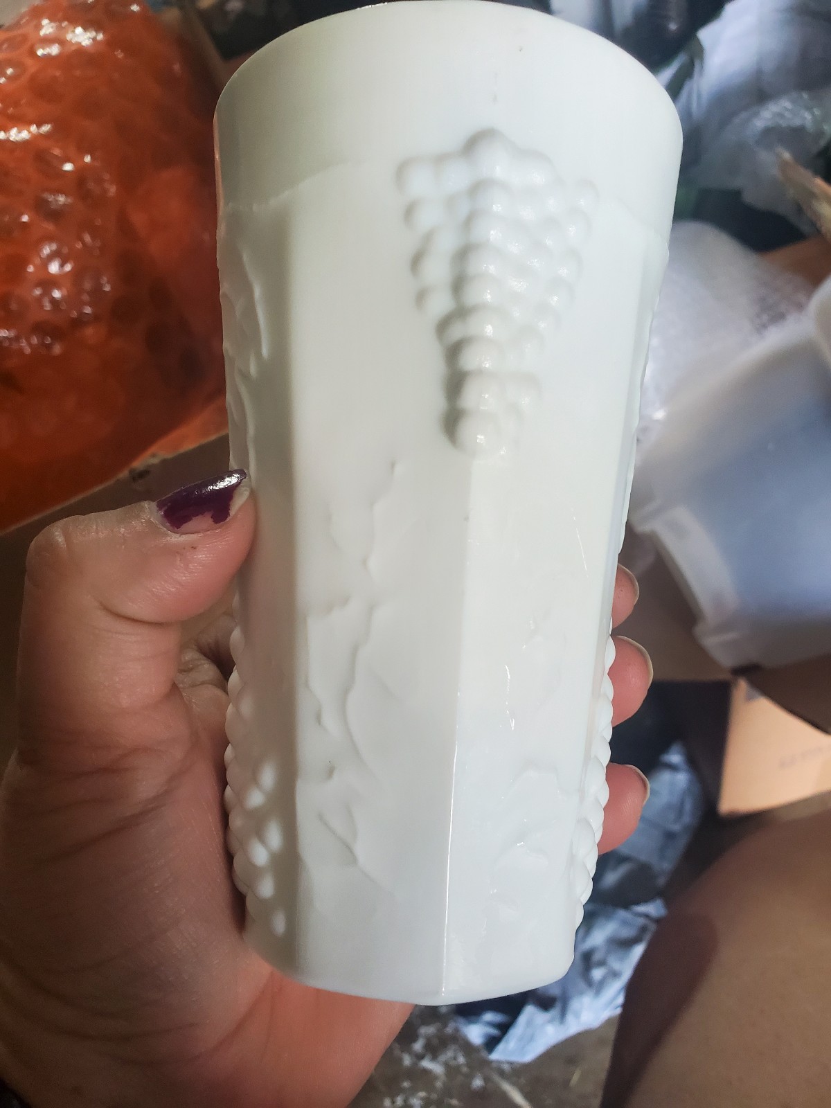 Milk Glass Drinking Cups