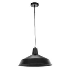 Globe Electric 1-Light Matte Black Barn Light Pendant
