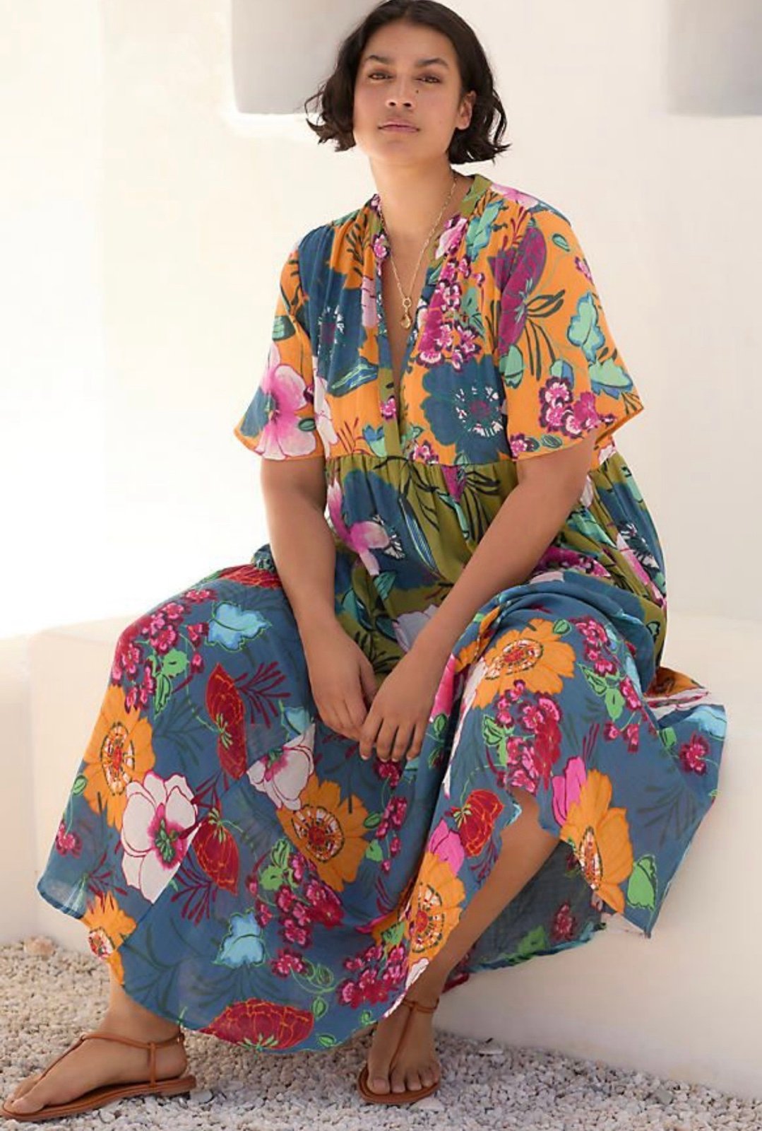 NWOT size 2X Anthropologie The Kallie Printed Maxi dress