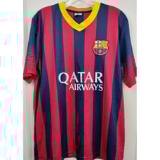 Qatar Airways FC Barcelona Futball Soccer Mens Jersey UNICEF #4 SIZE MEDIUM