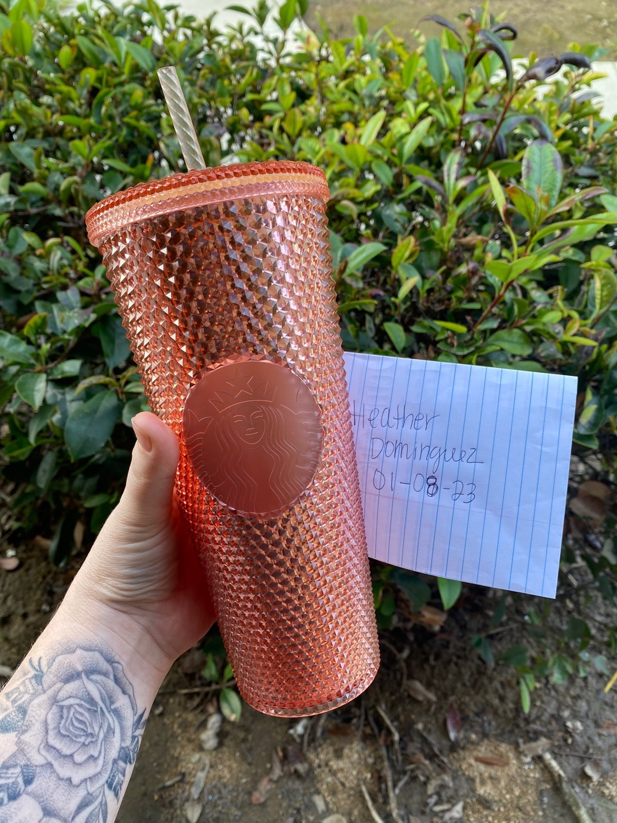 Starbucks 2019 OG Rose Gold studded tumbler