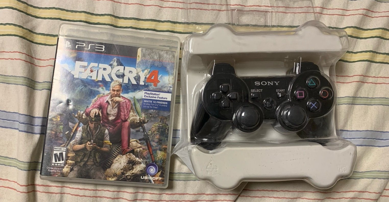 PS3 controller and game