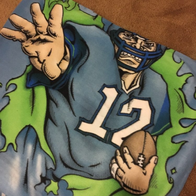 Custom seahawks 12 baby quilt blanket