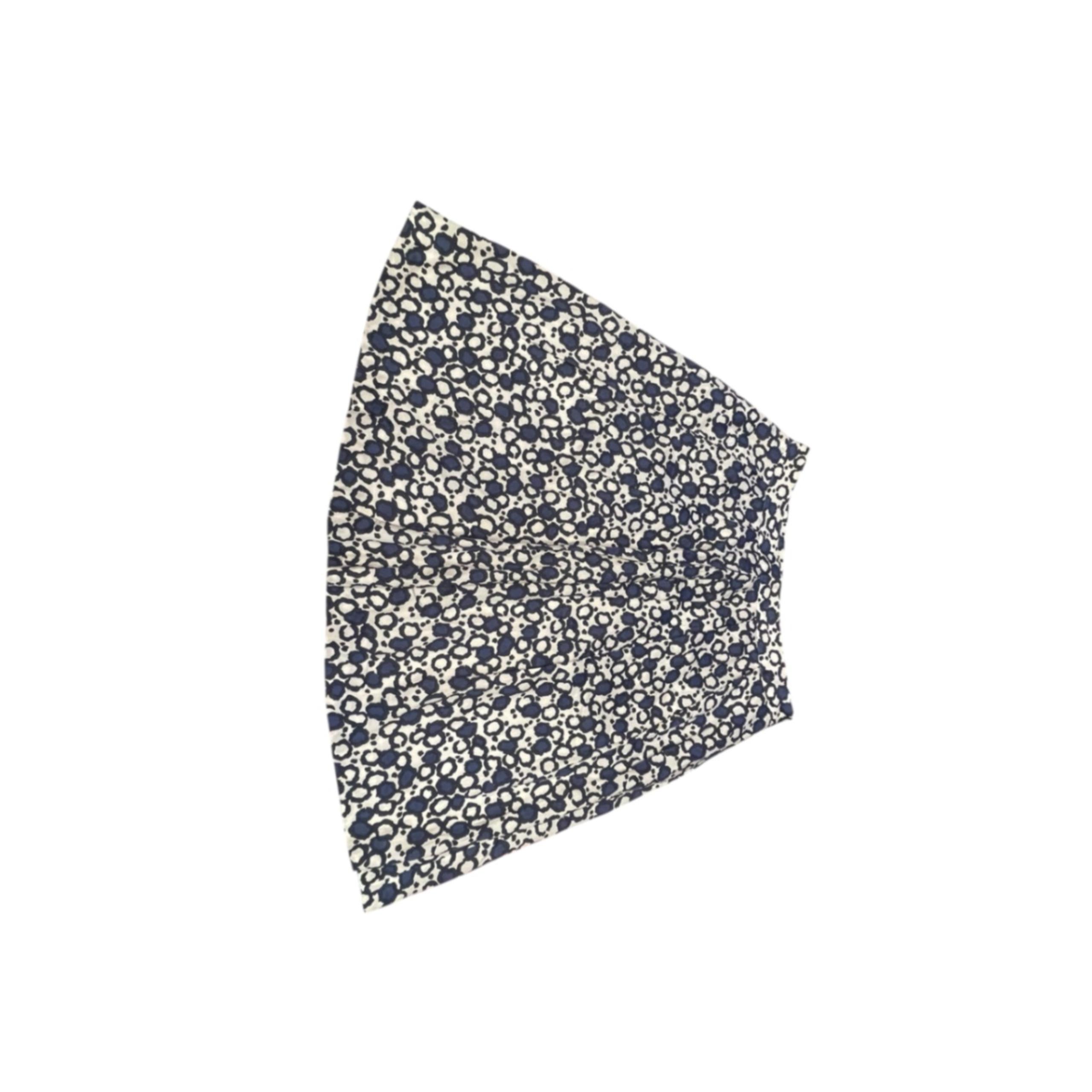 Brooks Brothers A-Line Pleated Blue Leopard Print Skirt Italy Size 8 Preppy