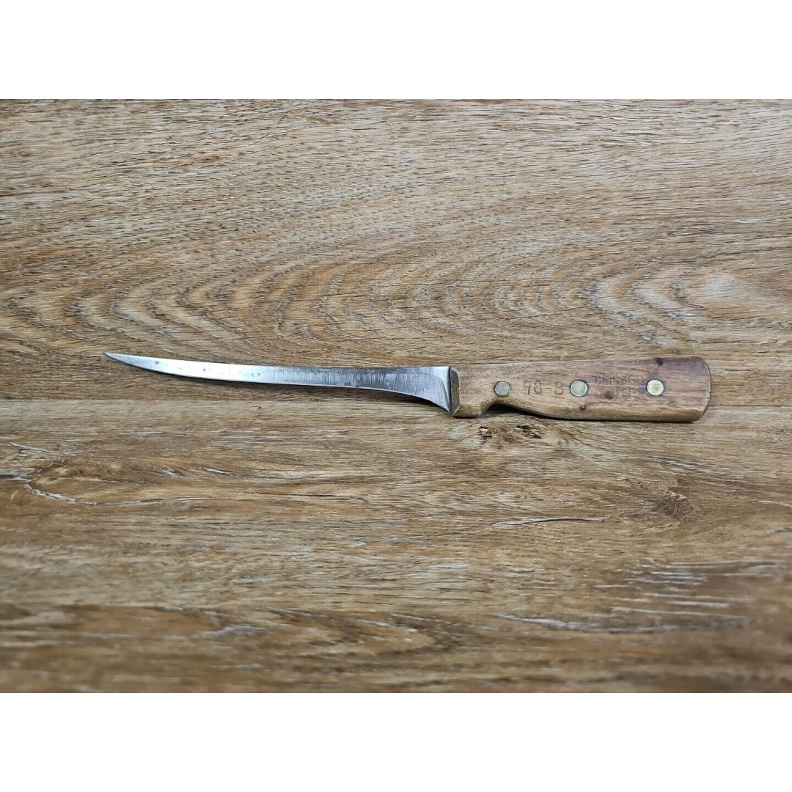 Vtg CHICAGO CUTLERY 78-3 FISHERMAN FISH FILLET KNIFE USA