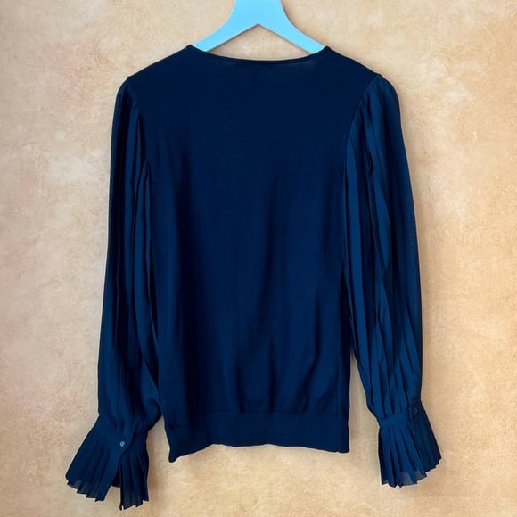 Ralph Lauren black shirt with pleated long sleeves