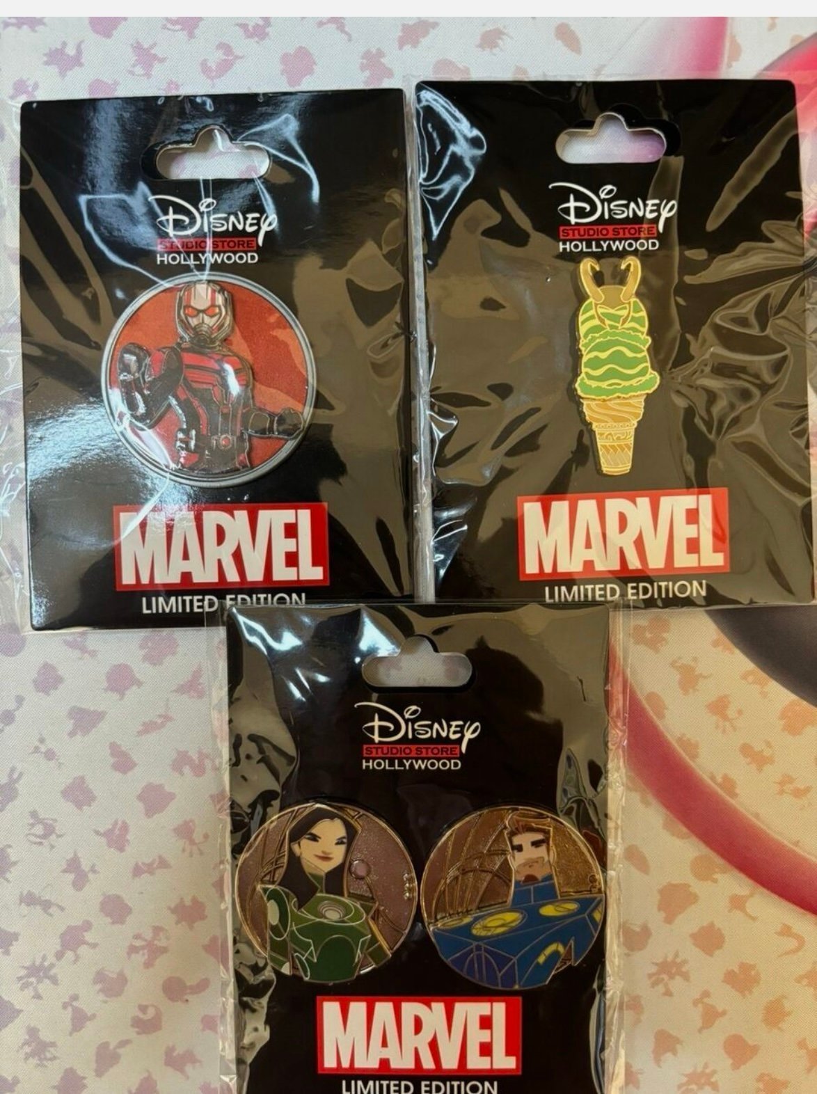 DSSH (3) Pin Marvel Lot. Ant-Man, Loki, Eternals LE 400