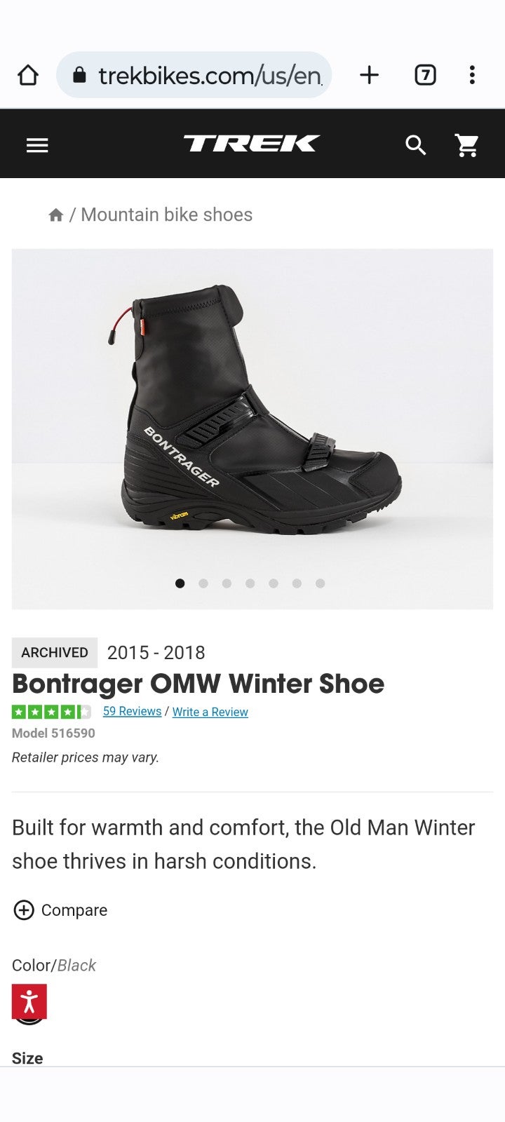 Bontrager omw deals winter shoe