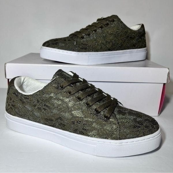 Isaac Mizrahi Live! Lace-Up Floral Lace Sneakers