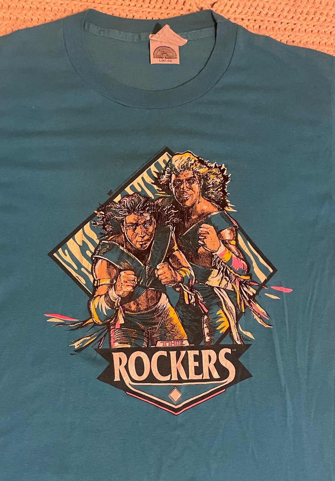 Vintage 80s 90s Official WWF Shirt Rockers Wrestling WWE WCW Shawn Michaels HBK