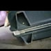 Vintage Samsonite Hard Shell Briefcase Gray 17”x12”x5” No Keys/ W Strap Divider
