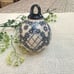 Polish Pottery Boleslawiec Christmas Ball Ornament 3” Blue Lattice Florals 1 pc