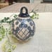Polish Pottery Boleslawiec Christmas Ball Ornament 3” Blue Lattice Florals 1 pc