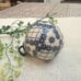 Polish Pottery Boleslawiec Christmas Ball Ornament 3” Blue Lattice Florals 1 pc