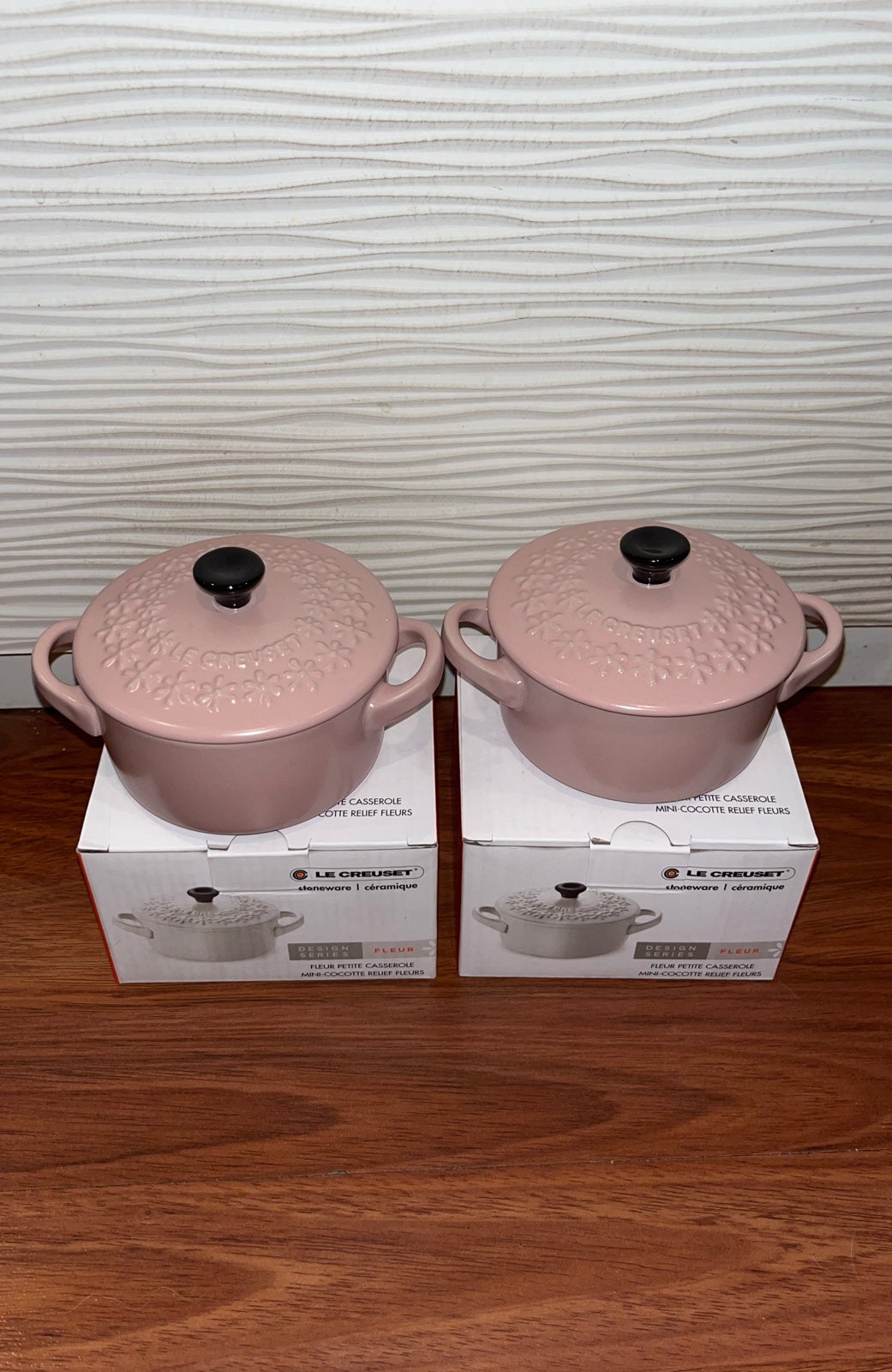 Le creuset fleur collection cocotte 10cm sugar pink