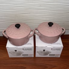Le creuset fleur collection cocotte 10cm sugar pink