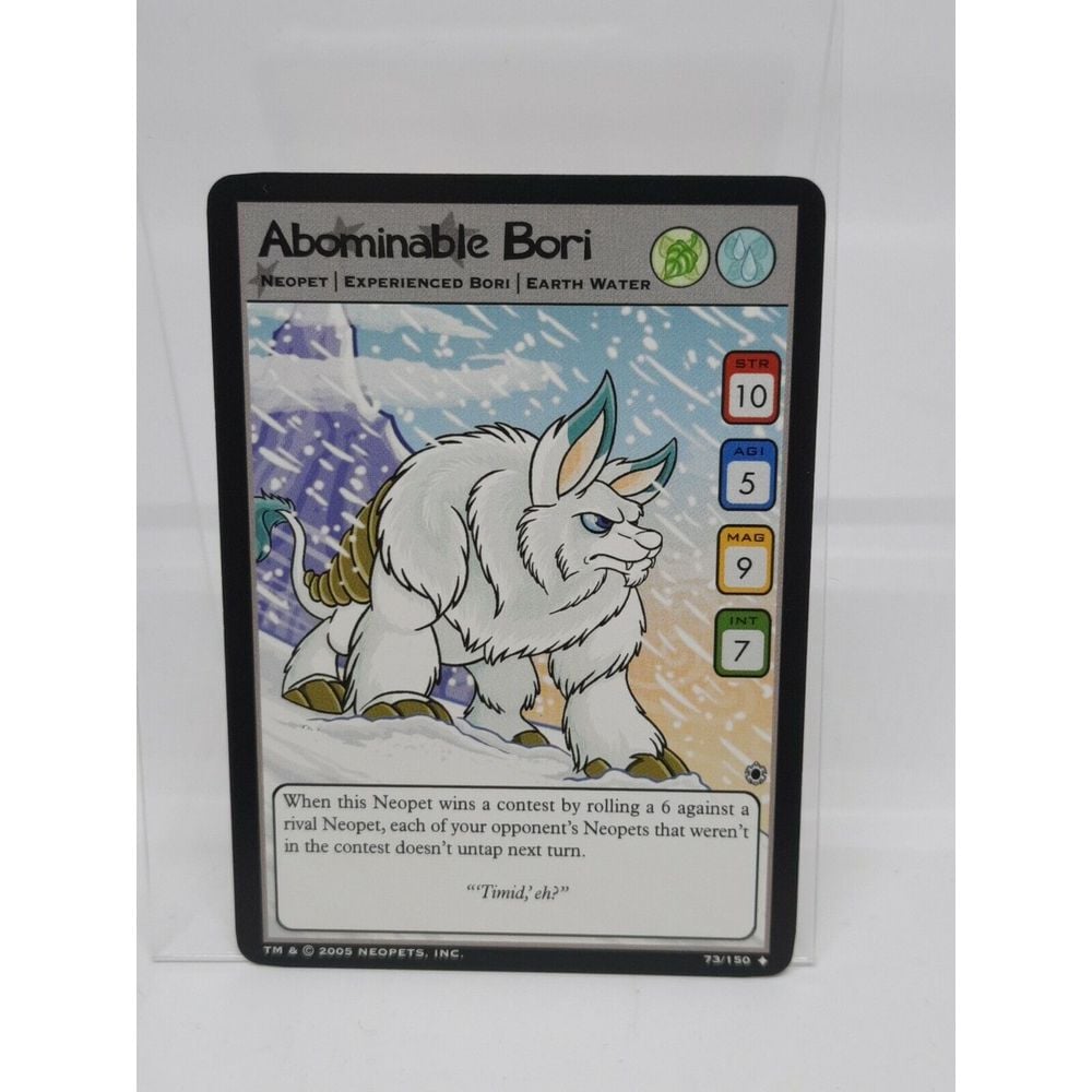 Abominable Bori 73/150 Darkest Faerie Neopets 2005 NM Rare