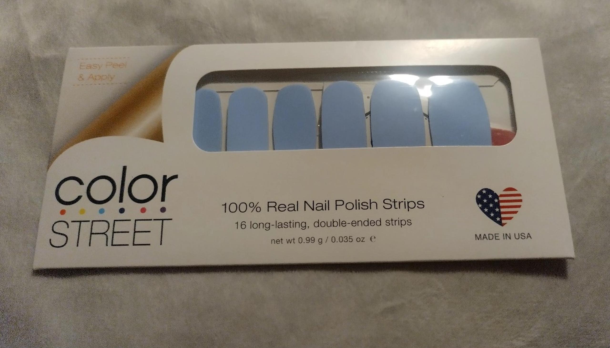 Color Street Nail Strips - Aspen Sky (Retired Solid Blue)