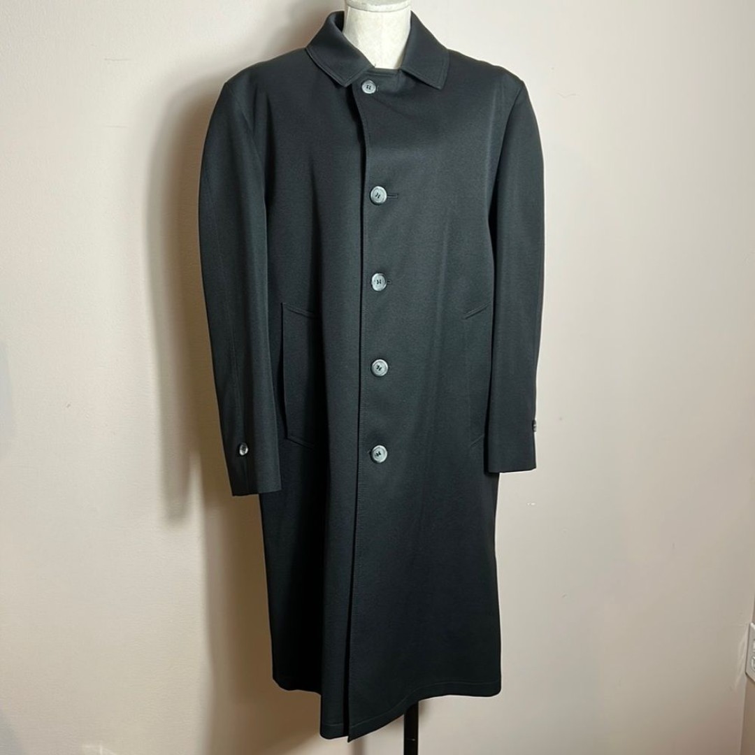 vintage Botany’500 Men’s Lined Insulated Black Single Breasted Coat 40 short
