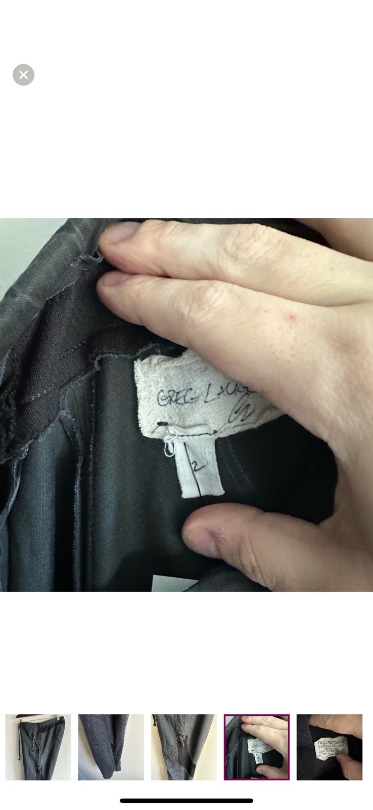 Greg Lauren Army Tent Grey Jogger Chino
