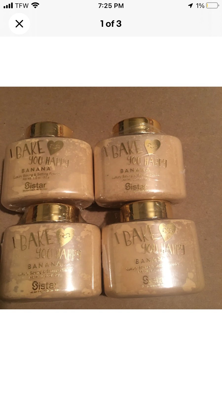 4x I Bake You Happy Banana Luxury Baking & Setting Powder Sister 32g