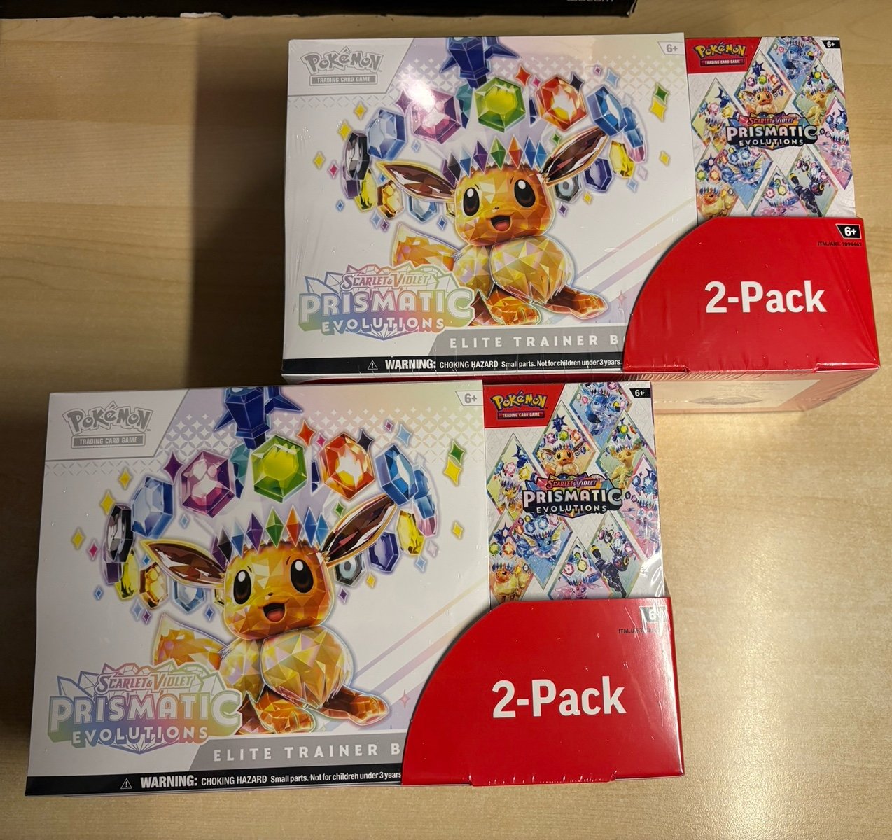 (LOT OF x2) Pokémon TCG: Prismatic Evolutions ETB & Booster Bundle Costco Packs