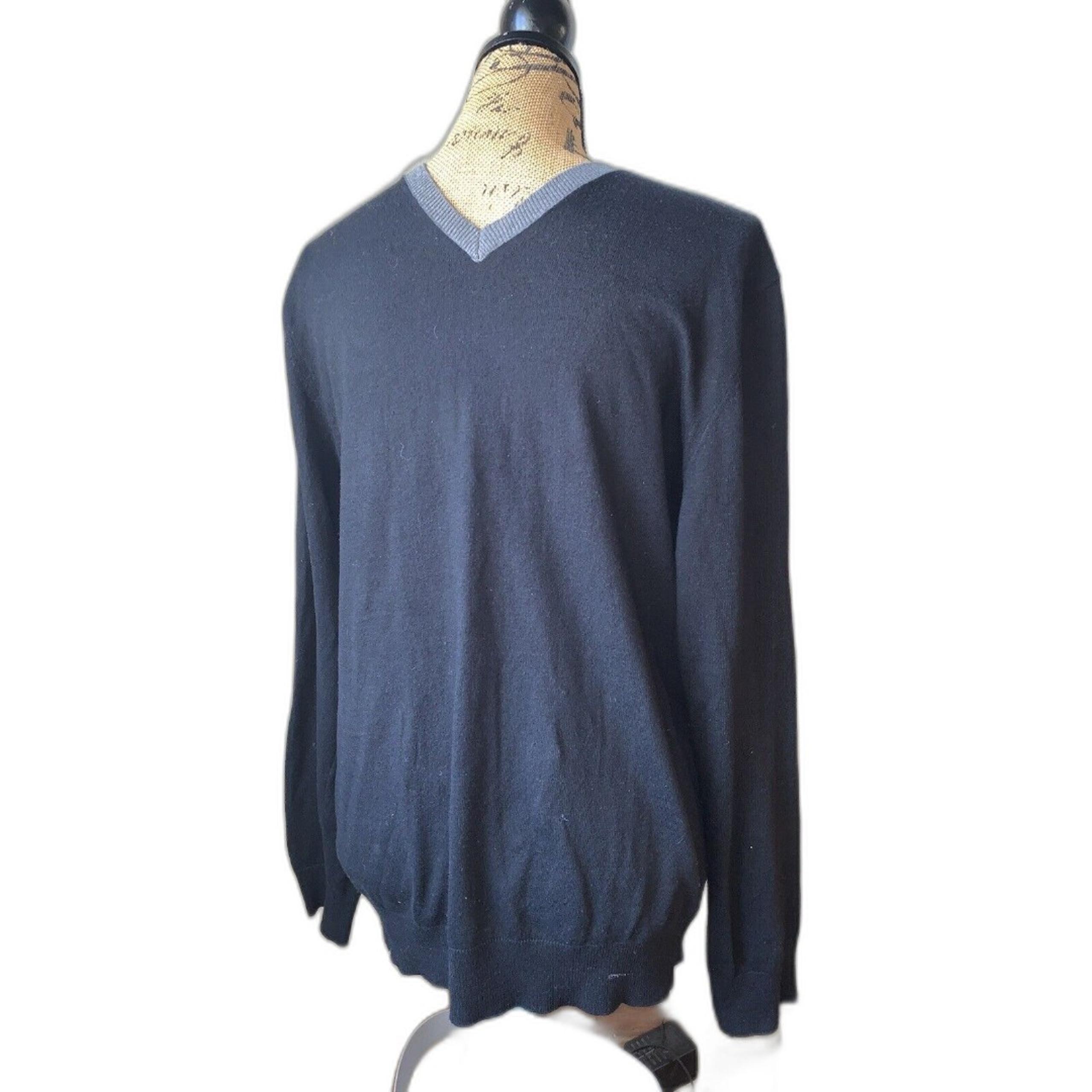 Calvin Klein 100% Extra Fine Cotton cashmere V-Neck sweater Men's size MEDIUM