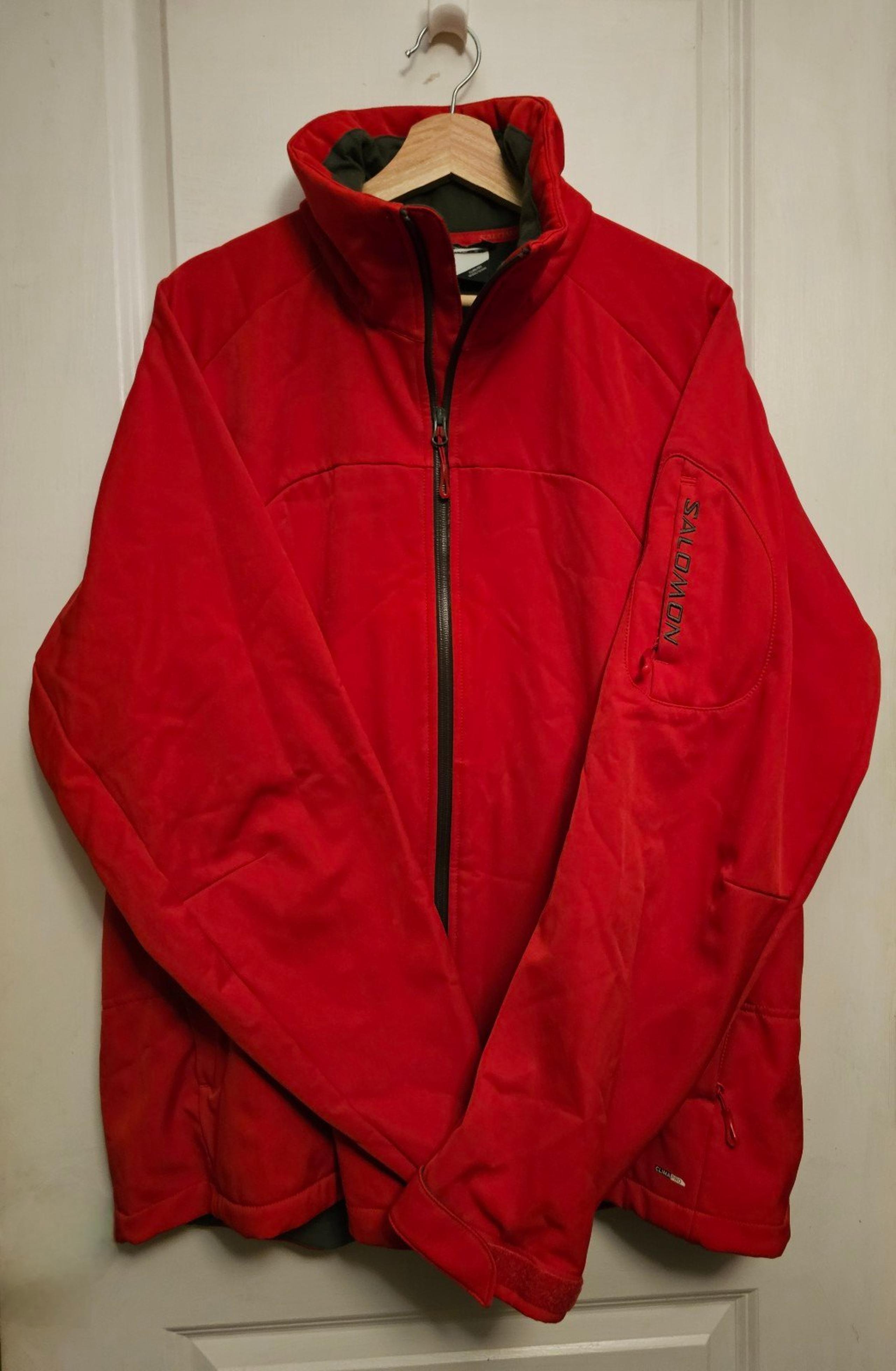 Salomon Ski Jacket Mens XL Red Clima Pro