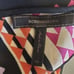 BCBGMaxazria Women's Halter Sexy Keyhole Open Front Ruffle Graphic Print Top XS