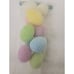 Vintage Pastel Flocked Plastic Easter Eggs - Made in Thailand