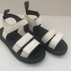 Dr. Martens Junior Klaire White Leather Strap Sandals size 5 US
