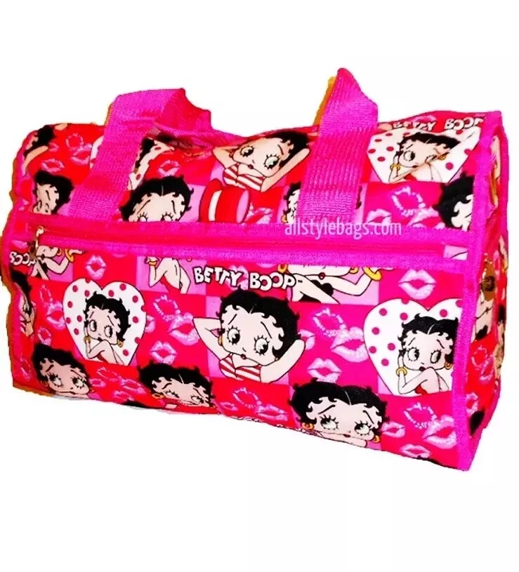 BETTY BOOP PINK CANVAS LARGE 19 TRAVEL OVERNIGHT BAG WITH TAGS