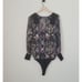 Free People Intimately Must Have Been Love Sheer Floral Long Sleeve Bodysuit L