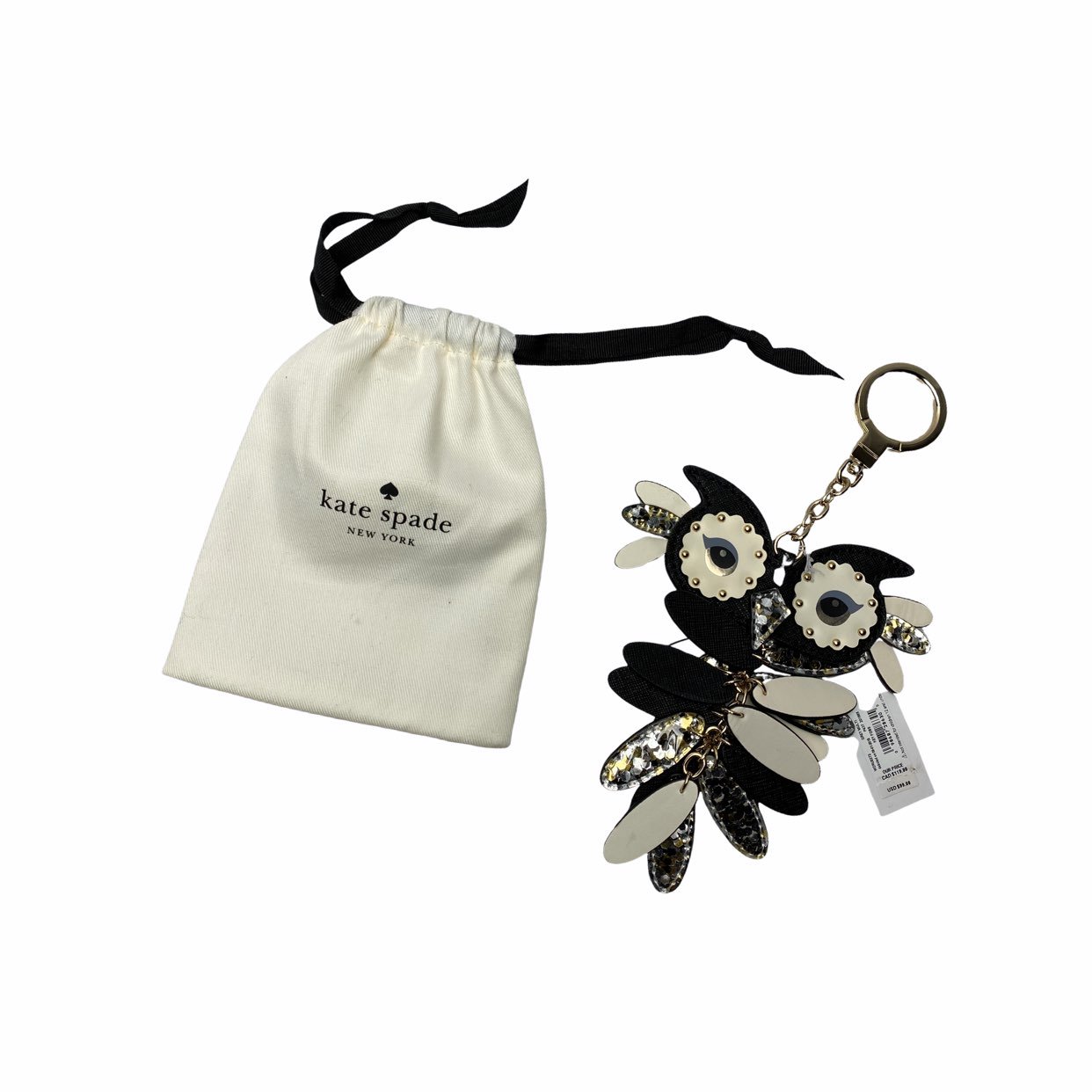 NWT Kate Spade Leather Owl Keychain