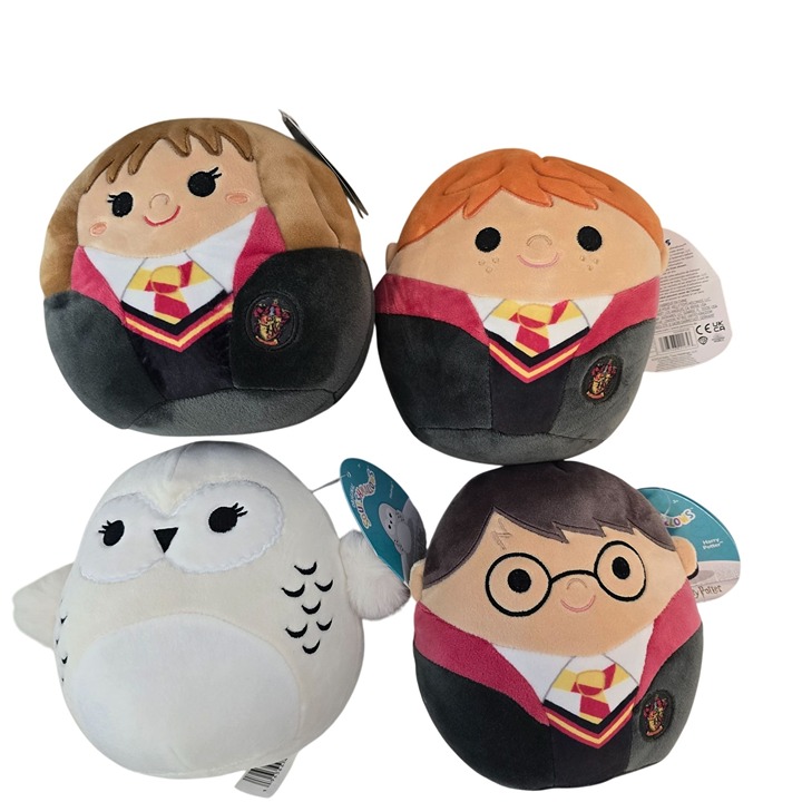 Harry Potter Squishmallows Plush Set Of 4 - Harry Hermione Ron & Hedwig 6 NWT