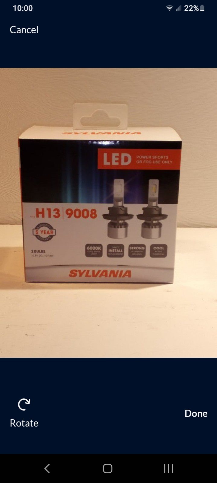 Sylvania LED replacement bulbs. H13( 9008 ) fitment