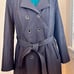 Sebby Collection Women's Double Breasted Water Resistant Windproof Coat Gray 1X