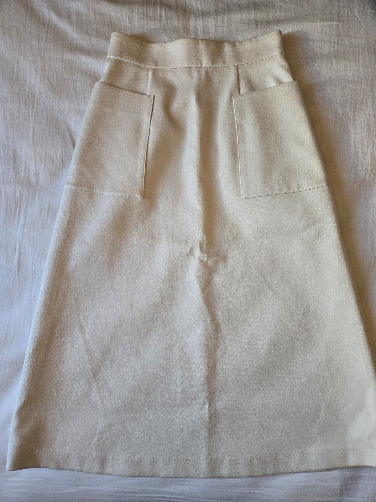 Beige midi skirt