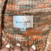LINE & DOT Revolve Orange Green Marled 1/4 Zip Oversized Sweater Medium