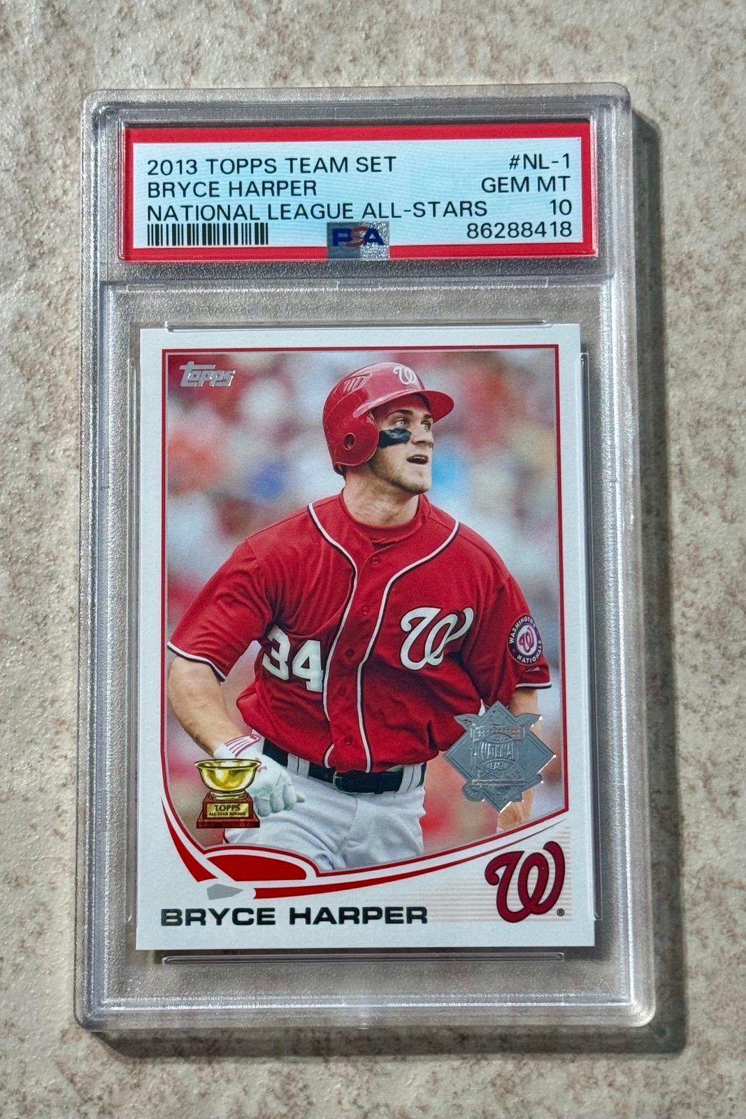 2013 Topps Team Set National League All-Star Rookie Cup Bryce Harper PSA 10