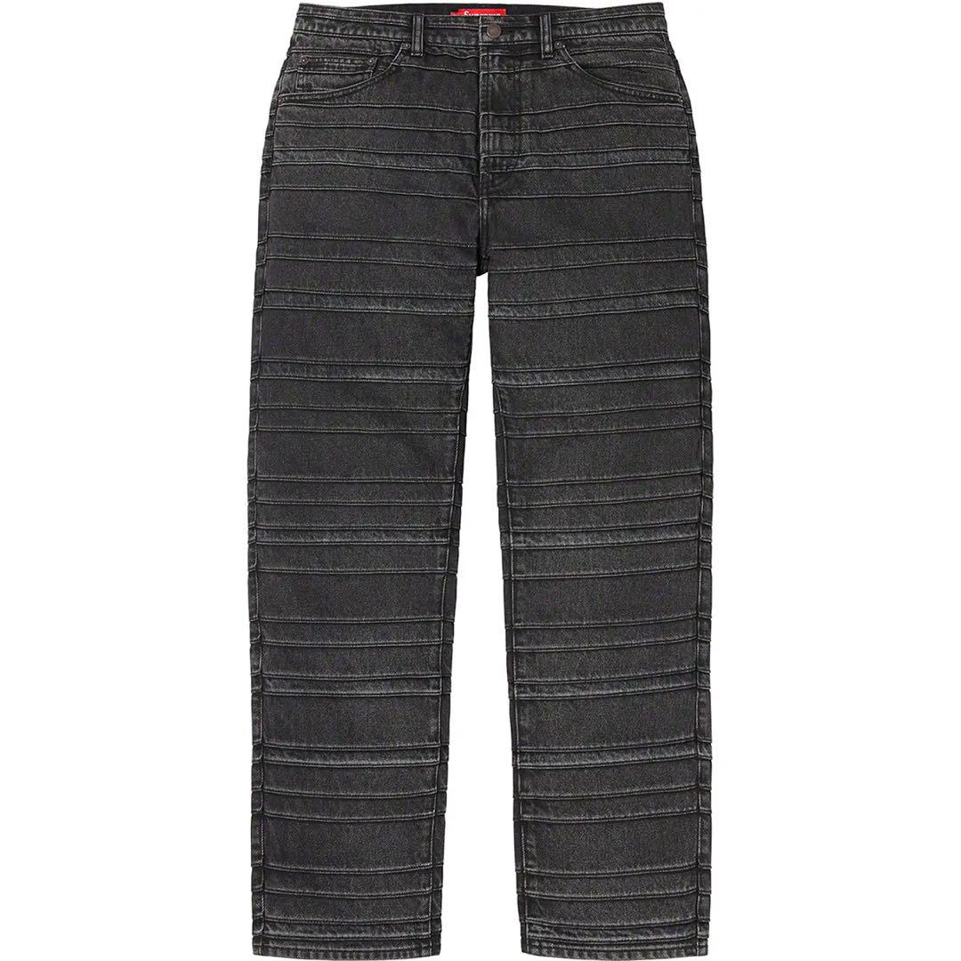 輝く高品質な New Supreme Layered Jean 34 Black パンツ